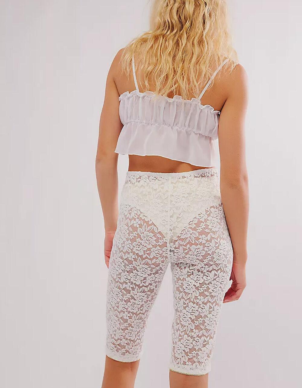 FREE PEOPLE All Day Womens Lace Capris - IVORY Product Image