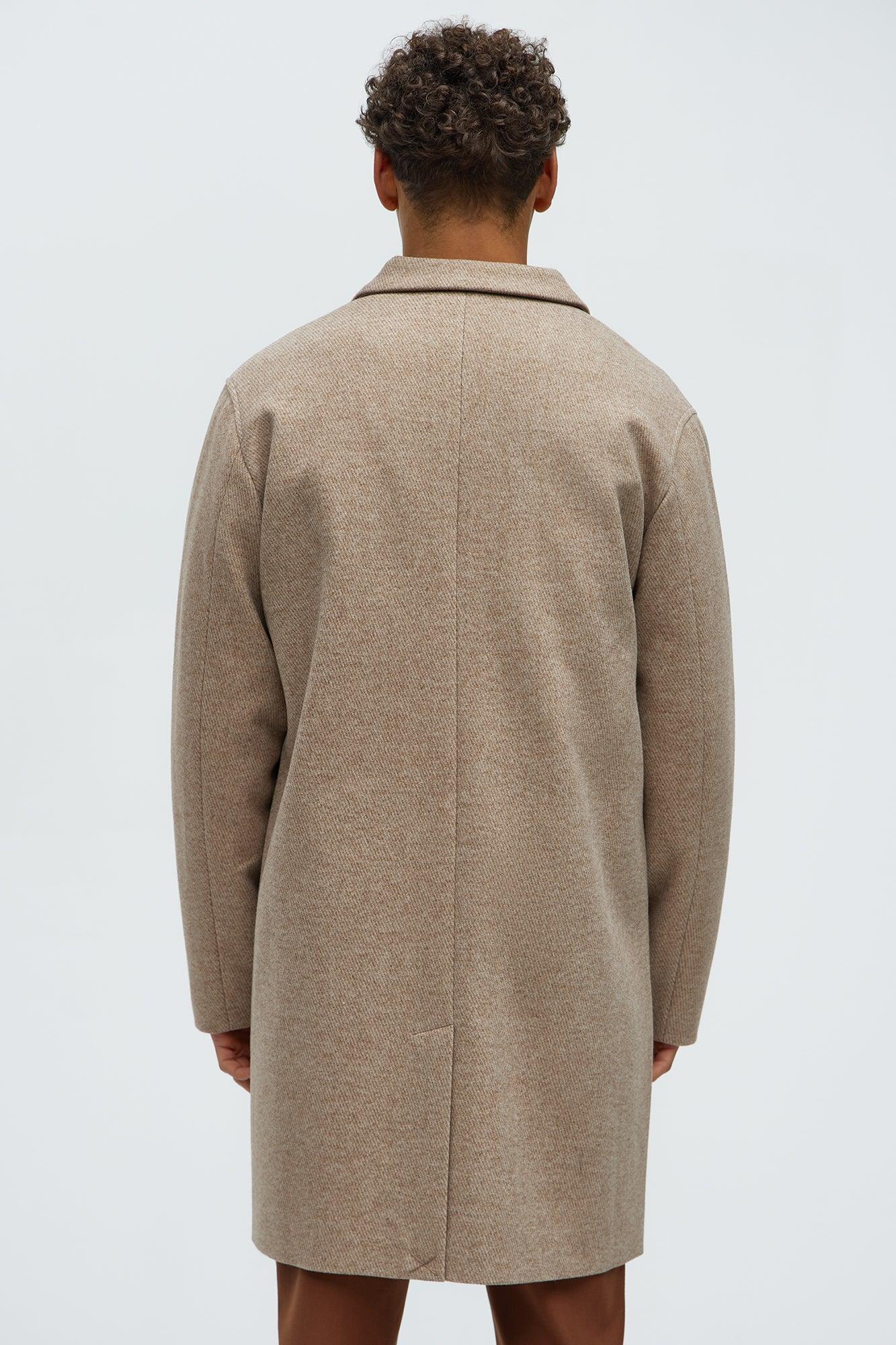 Out Of Control Wool Like Long Coat - Tan Product Image