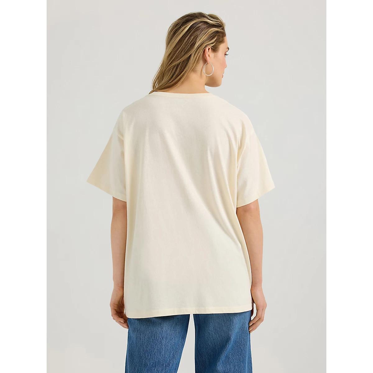 Women's Wrangler Western Graphic Oversized Tee in Antique White Product Image
