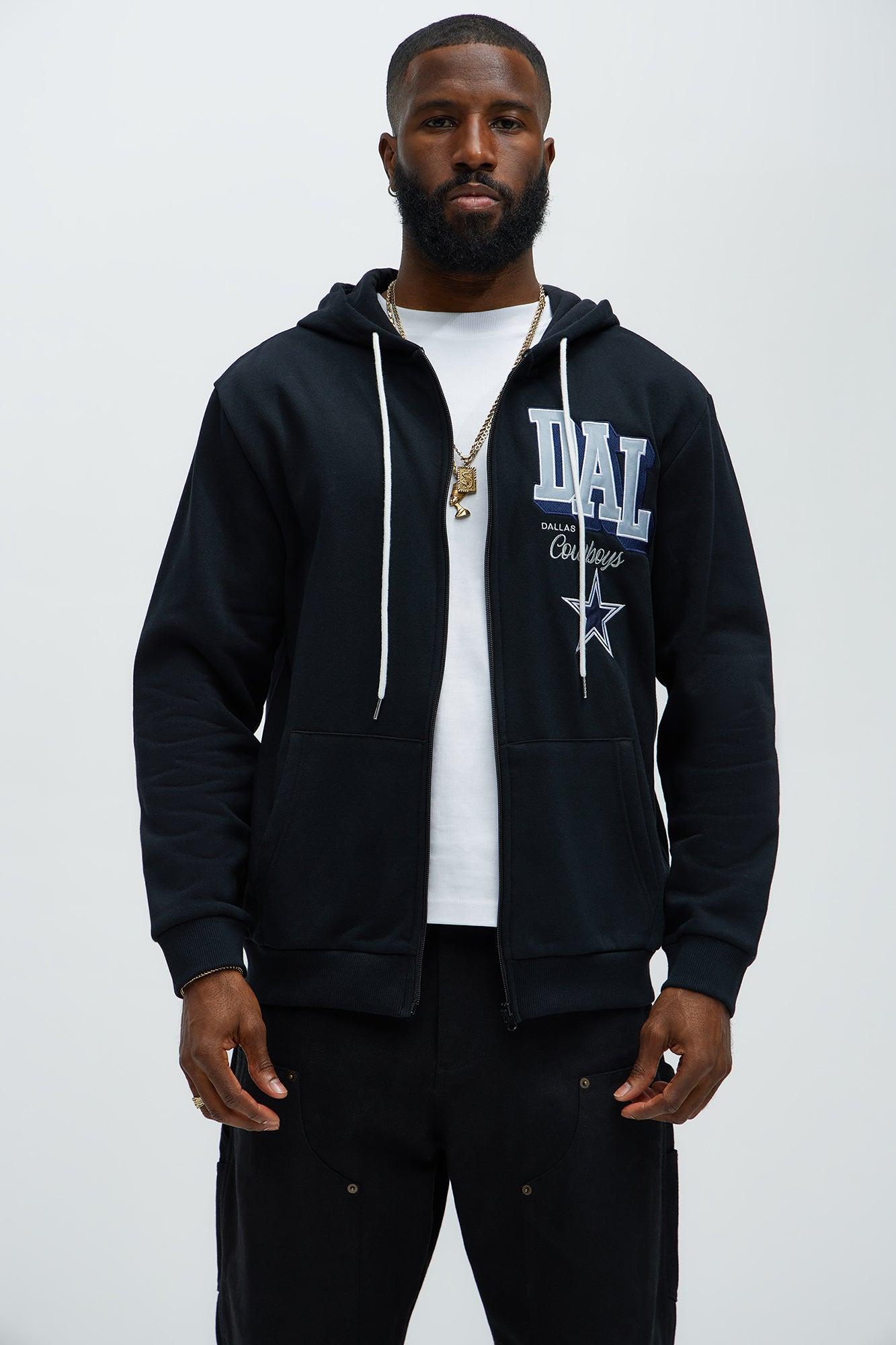 Cowboys Bold Zip Hoodie - Black Male Product Image