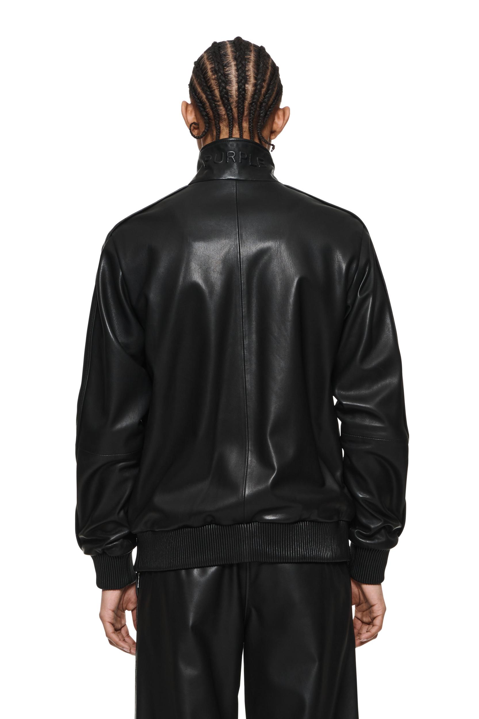 Leather Track Jacket Male Product Image