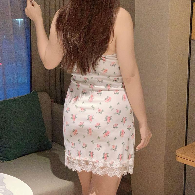 Plus Size Lingerie Floral Babydoll Product Image