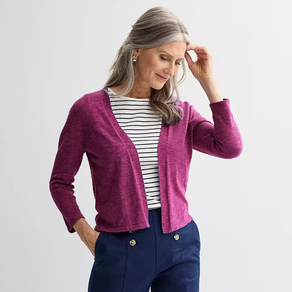 Women's Croft & Barrow® Open Front Cardigan,  Product Image