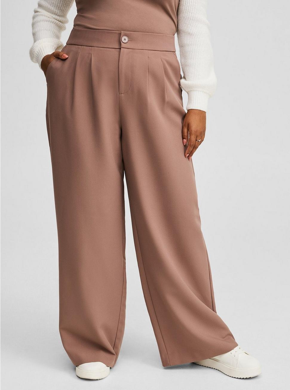 Wide Leg Tailored Twill Pant Product Image