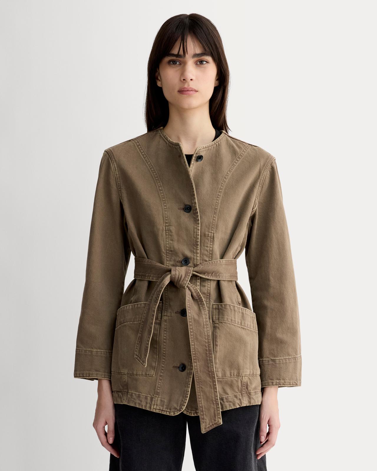 Womens Long Denim Barrel Jacket by Everlane Product Image