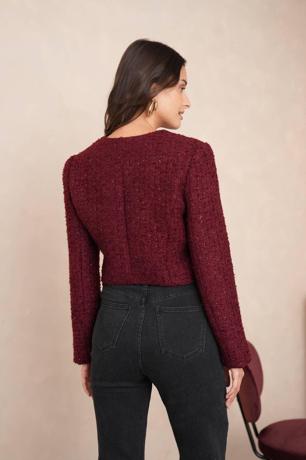 Jenny Sequin Tweed Jacket Product Image