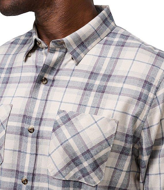 TravisMathew Cloud Flannel Plaid Long Sleeve Woven Shirt Product Image