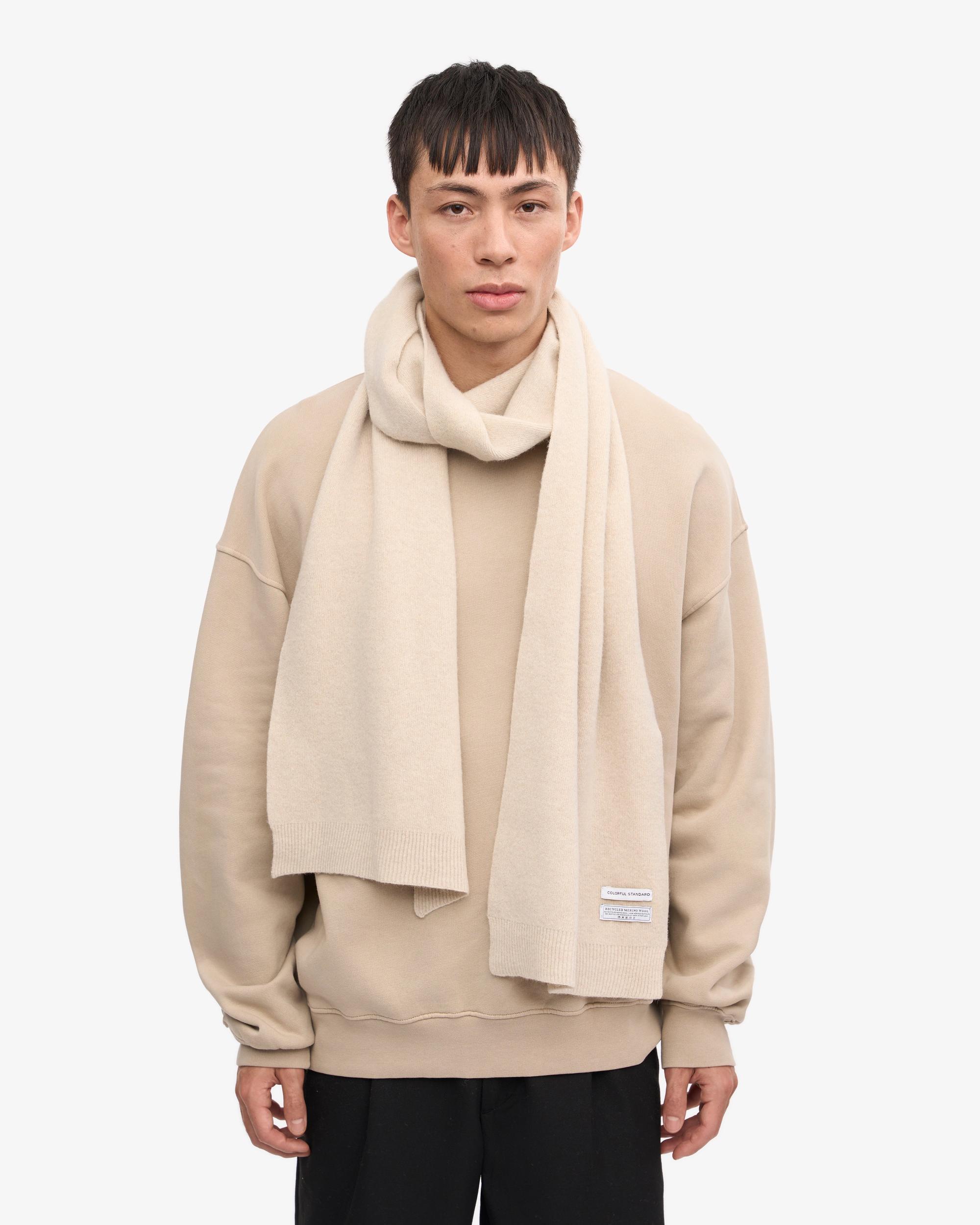 Merino Wool Scarf - Ivory White Product Image