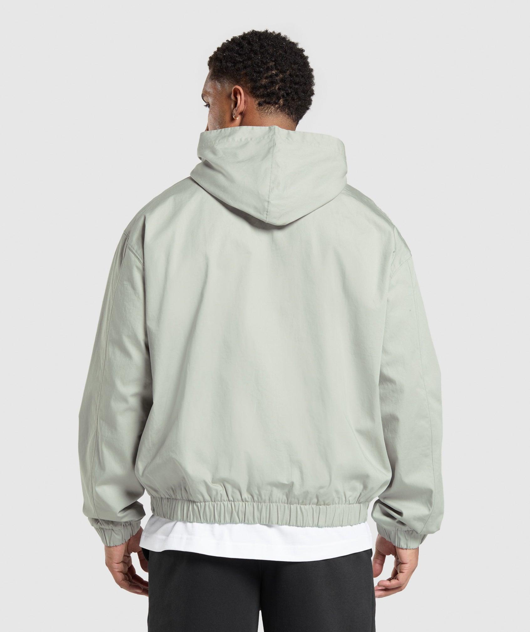 Gymshark Oversized Hooded Jacket - Stone Grey Male Product Image
