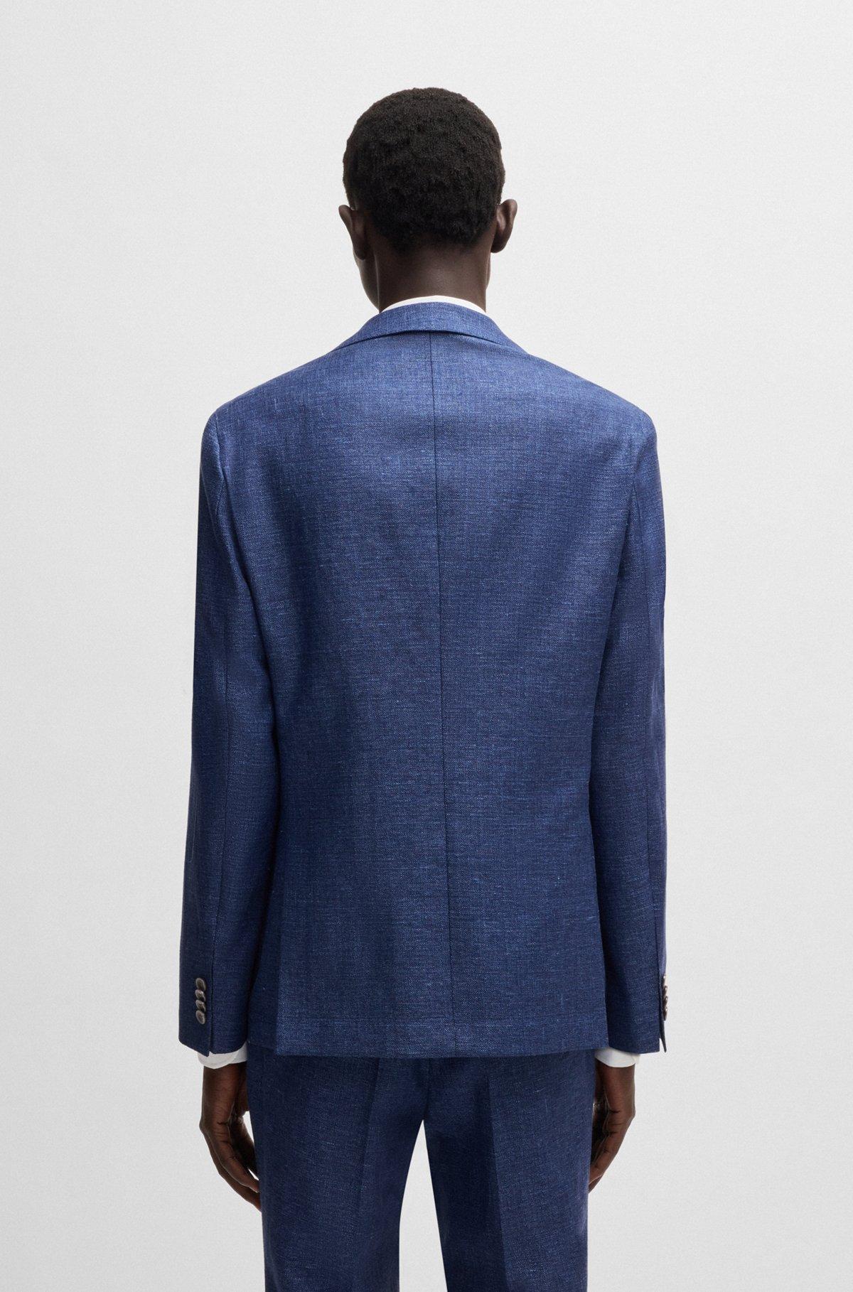 Slim-fit blazer in micro-patterned fabric Product Image