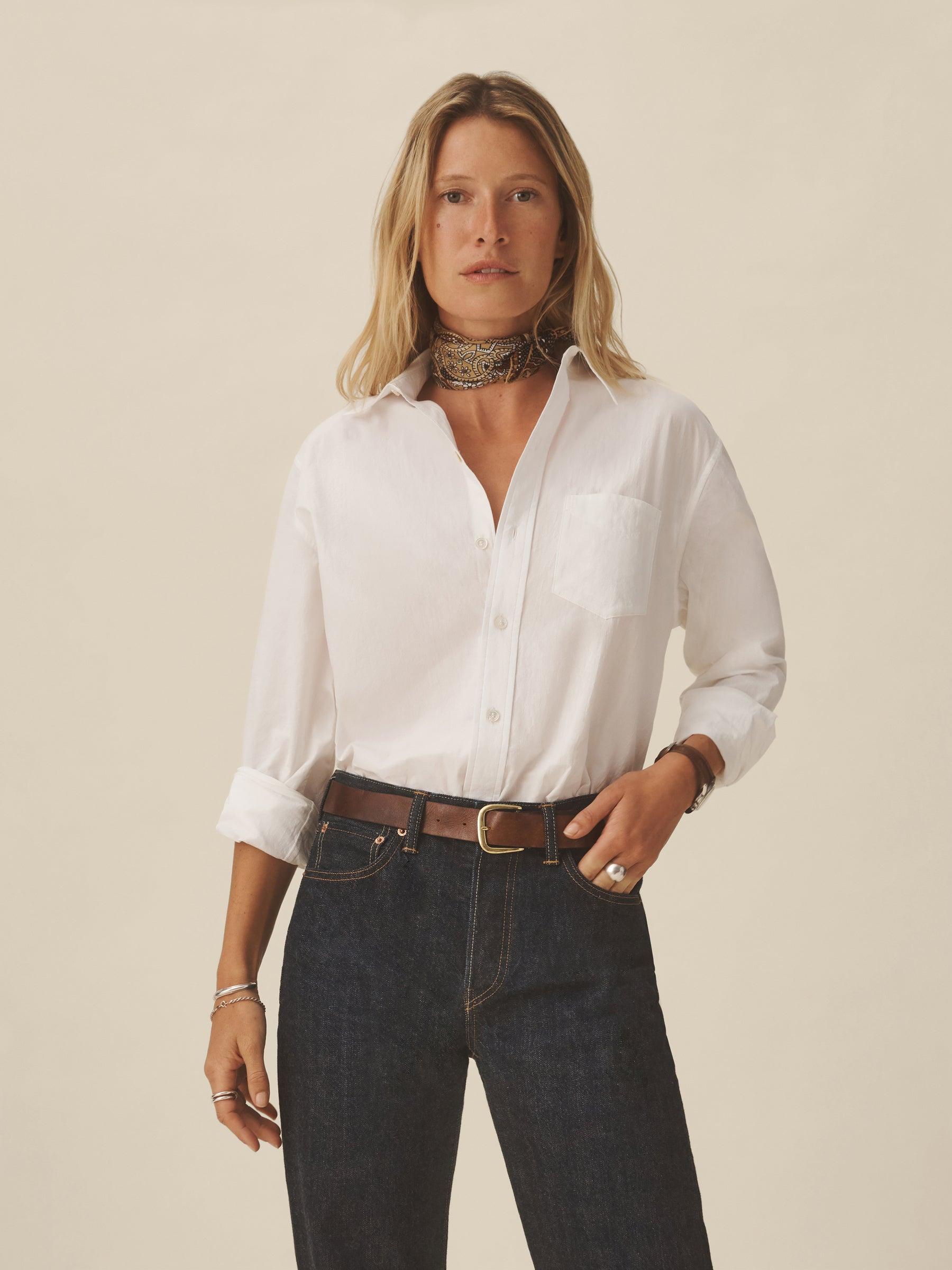 White Mainstay Cotton Shirt Product Image