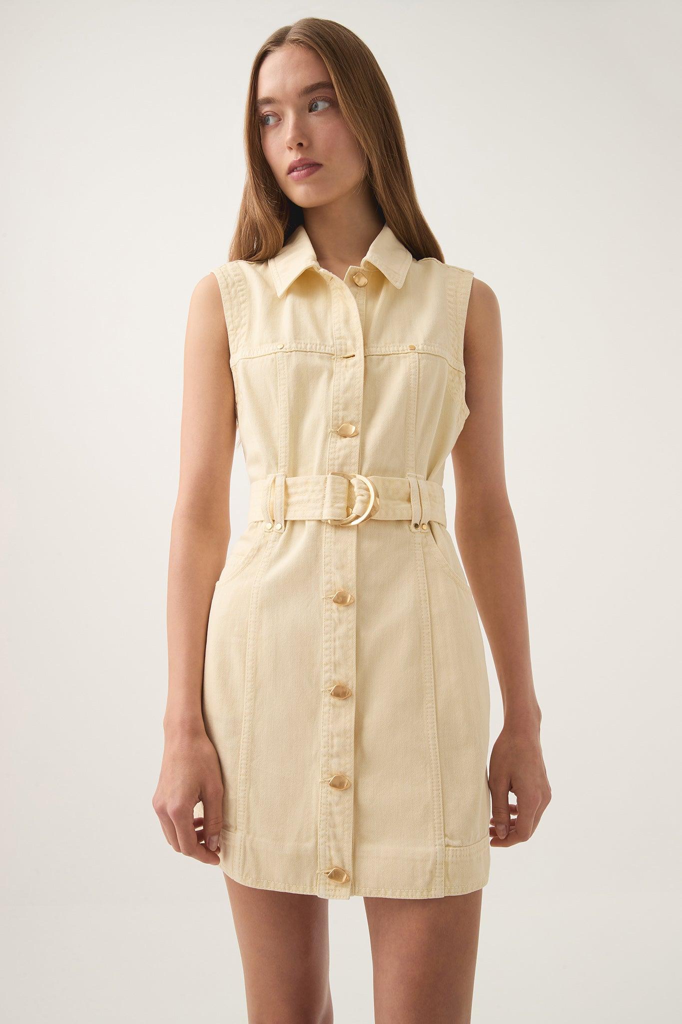 Ray Denim Mini Dress Product Image