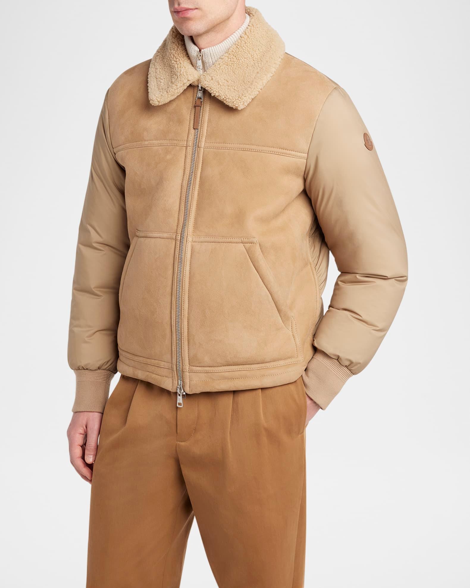 Men's Tonnay Leather and Down Quilted Jacket Product Image