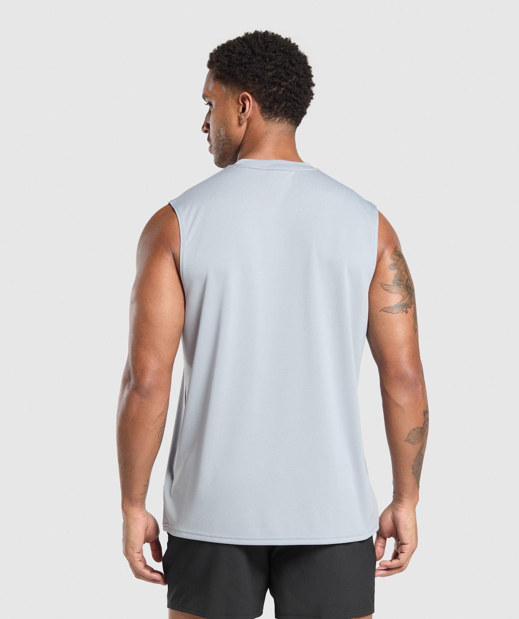 Gymshark Arrival Oversized Tank - Metal Purple Male Product Image