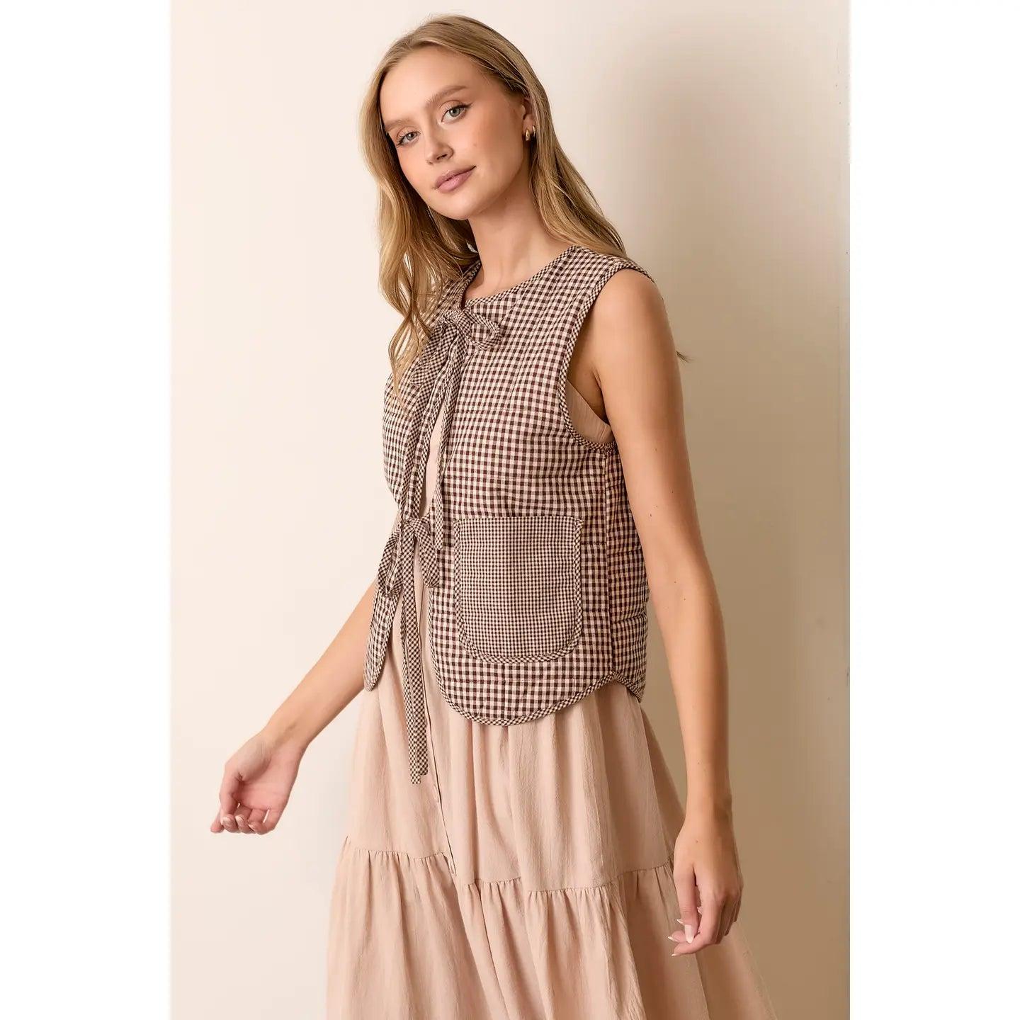 Friday Gingham Vest Product Image