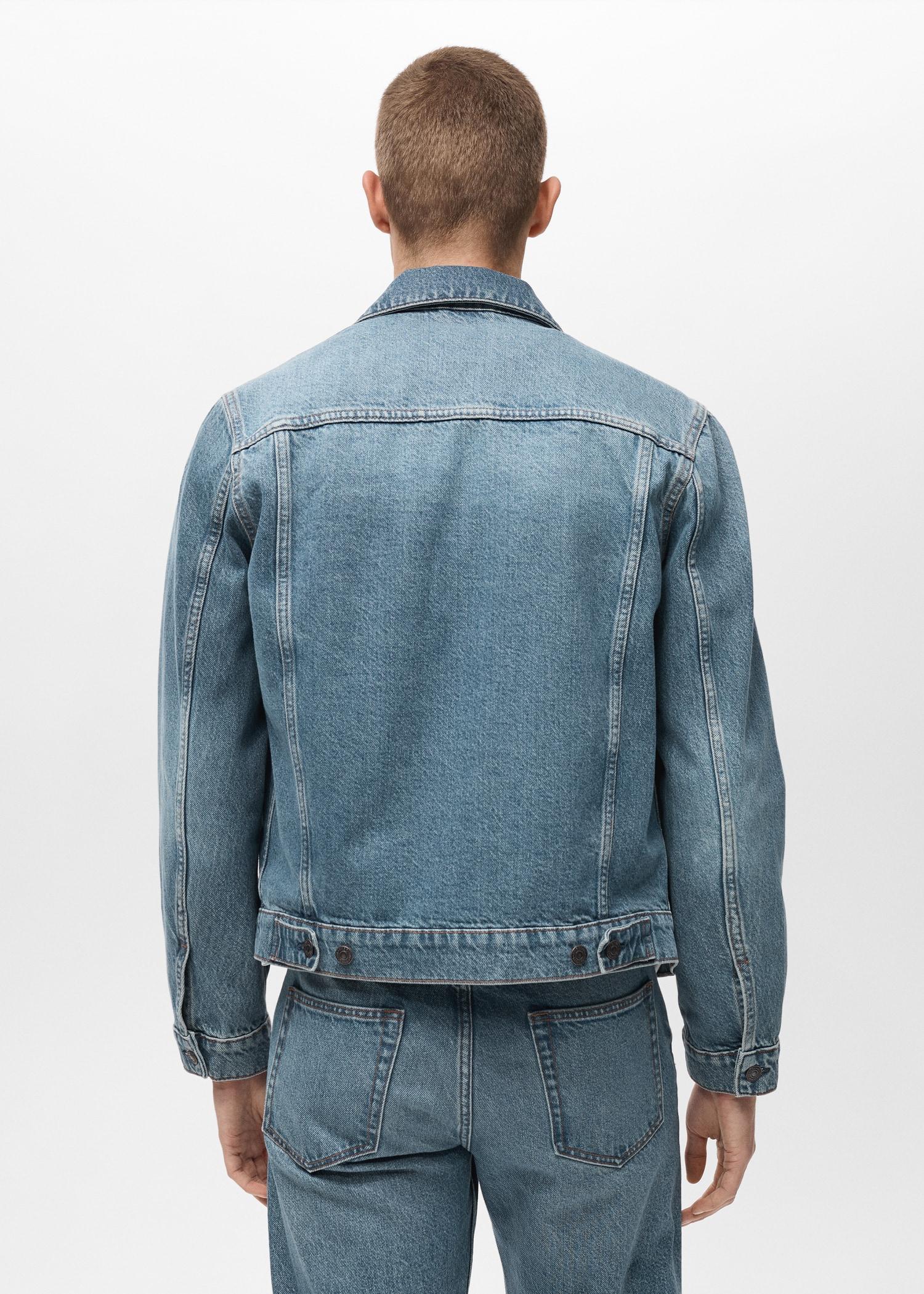 Denim jacket with worn-out effect - Men | MANGO USA Product Image