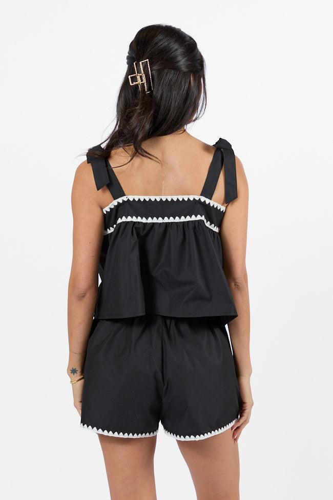 Island Groove Black Stitched Trim Two Piece Set Product Image