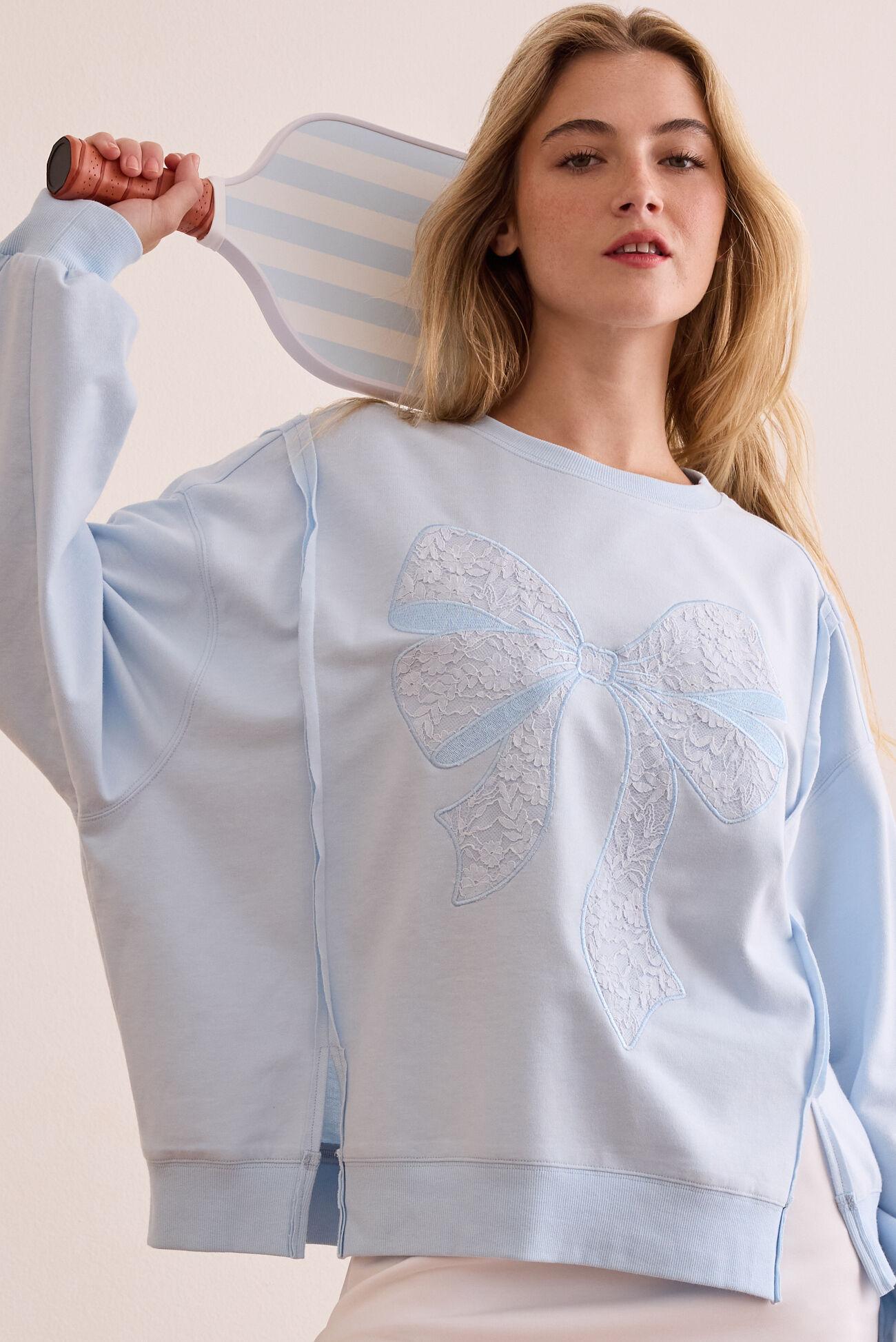 Icon Lace Bow Sweatshirt Product Image