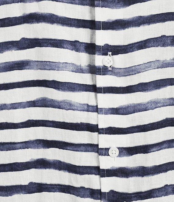 Cremieux Blue Label French Linen Watercolor Stripe Long Sleeve Woven Shirt Product Image