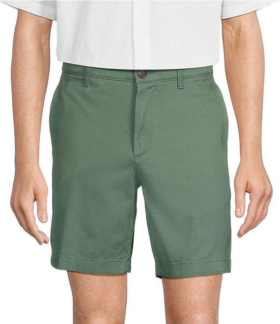 Roundtree & Yorke The Cloud Collection 8#double; Flat-Front Tech Pocket Washed Chino Shorts Product Image