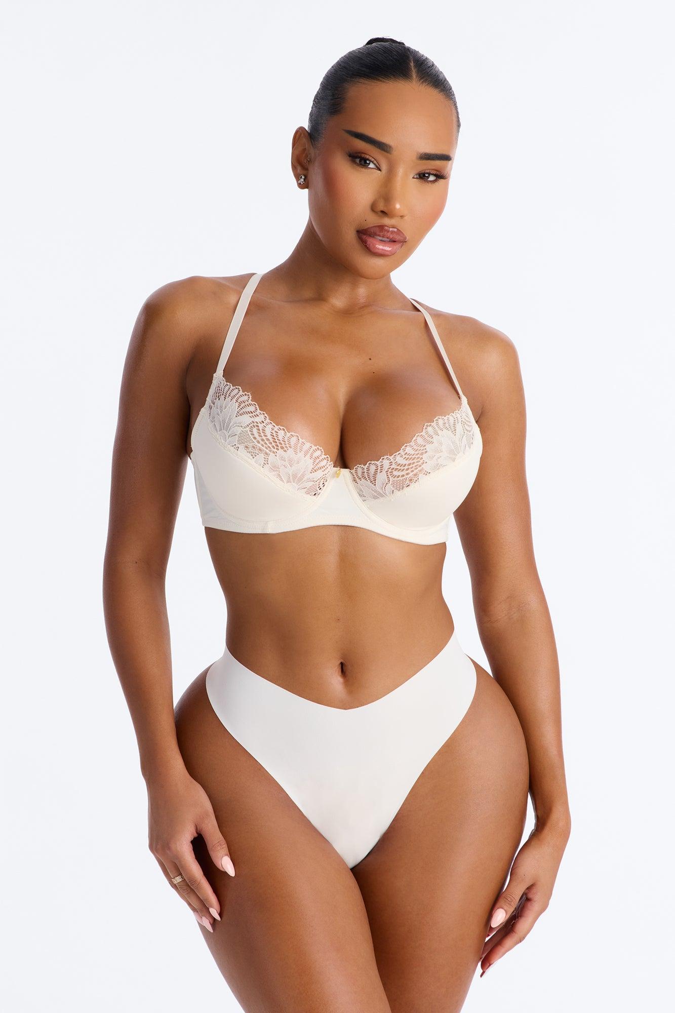 Daydream Daze Mesh Push Up Bra - Cream Female Product Image