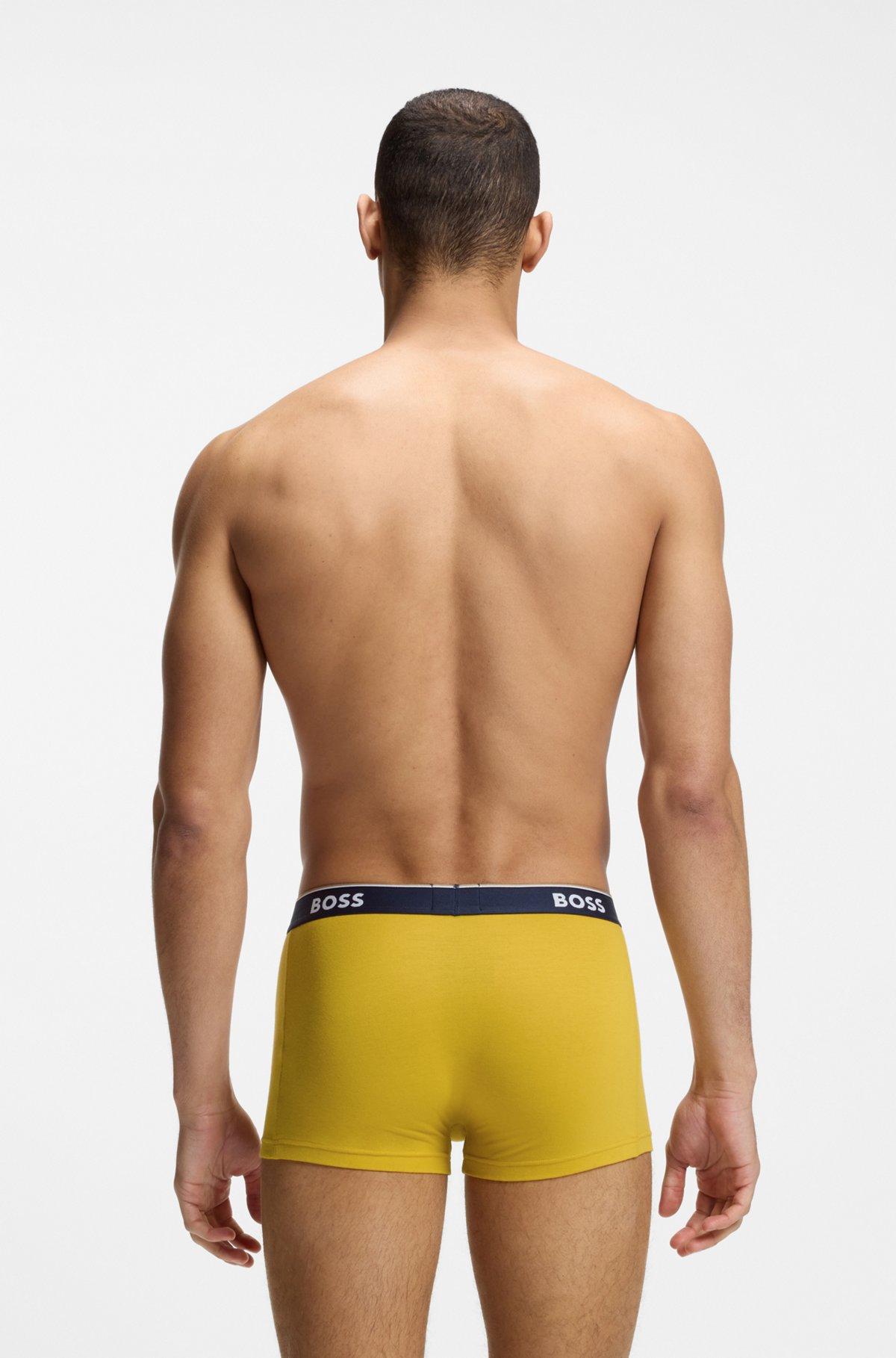 Three-pack of stretch-cotton trunks with logo waistbands Product Image