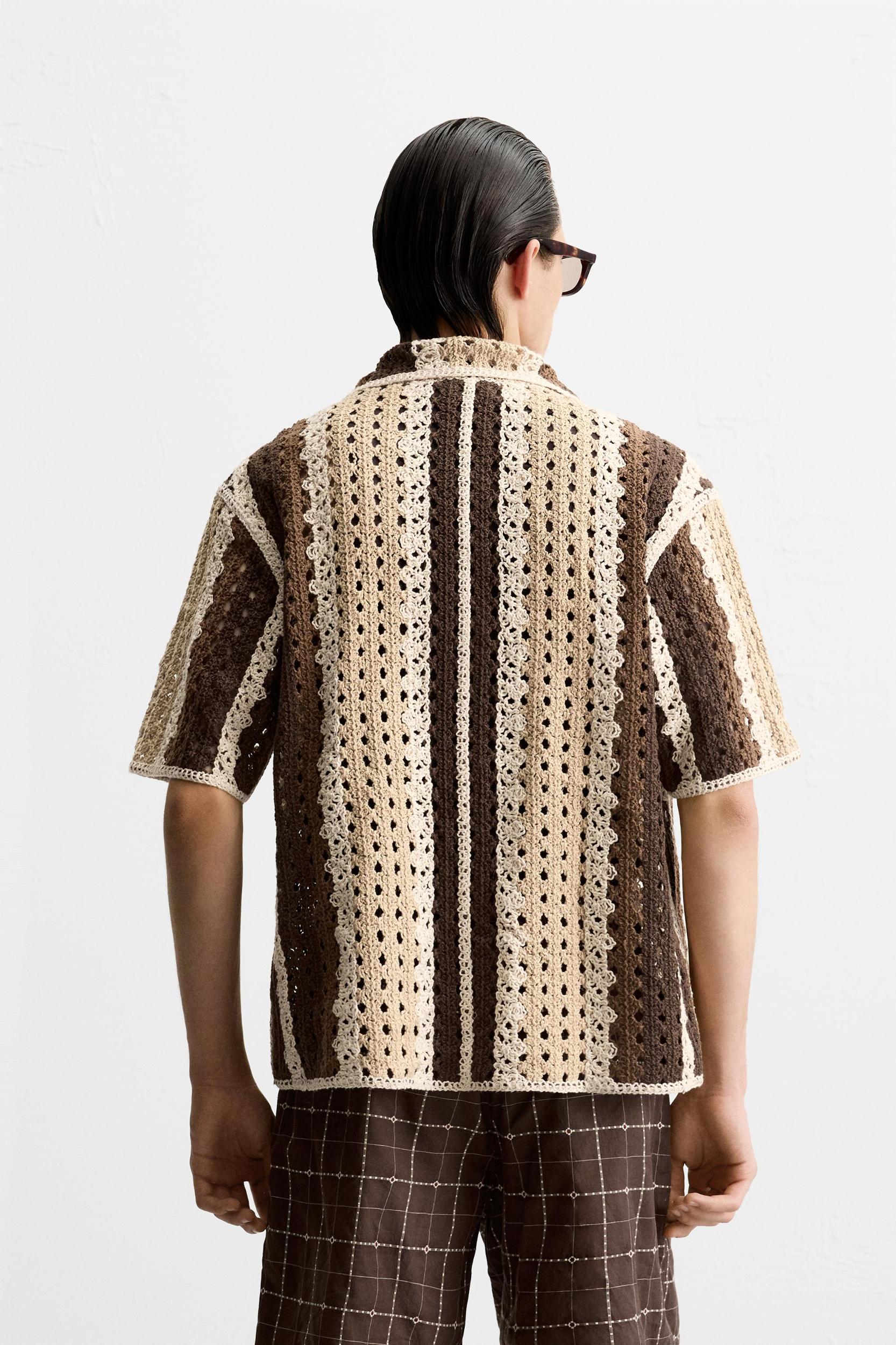 CROCHET TEXTURED SHIRT Product Image