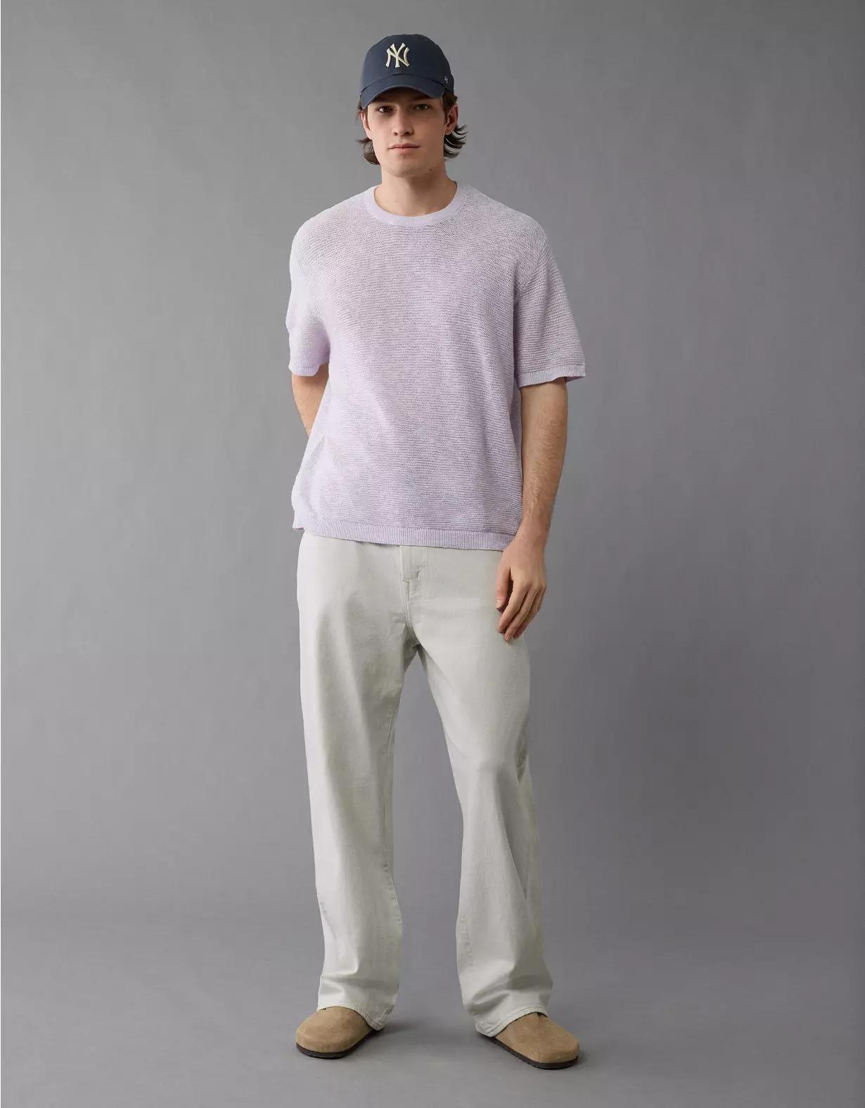 AE Linen-Blend Sweater T-Shirt Product Image