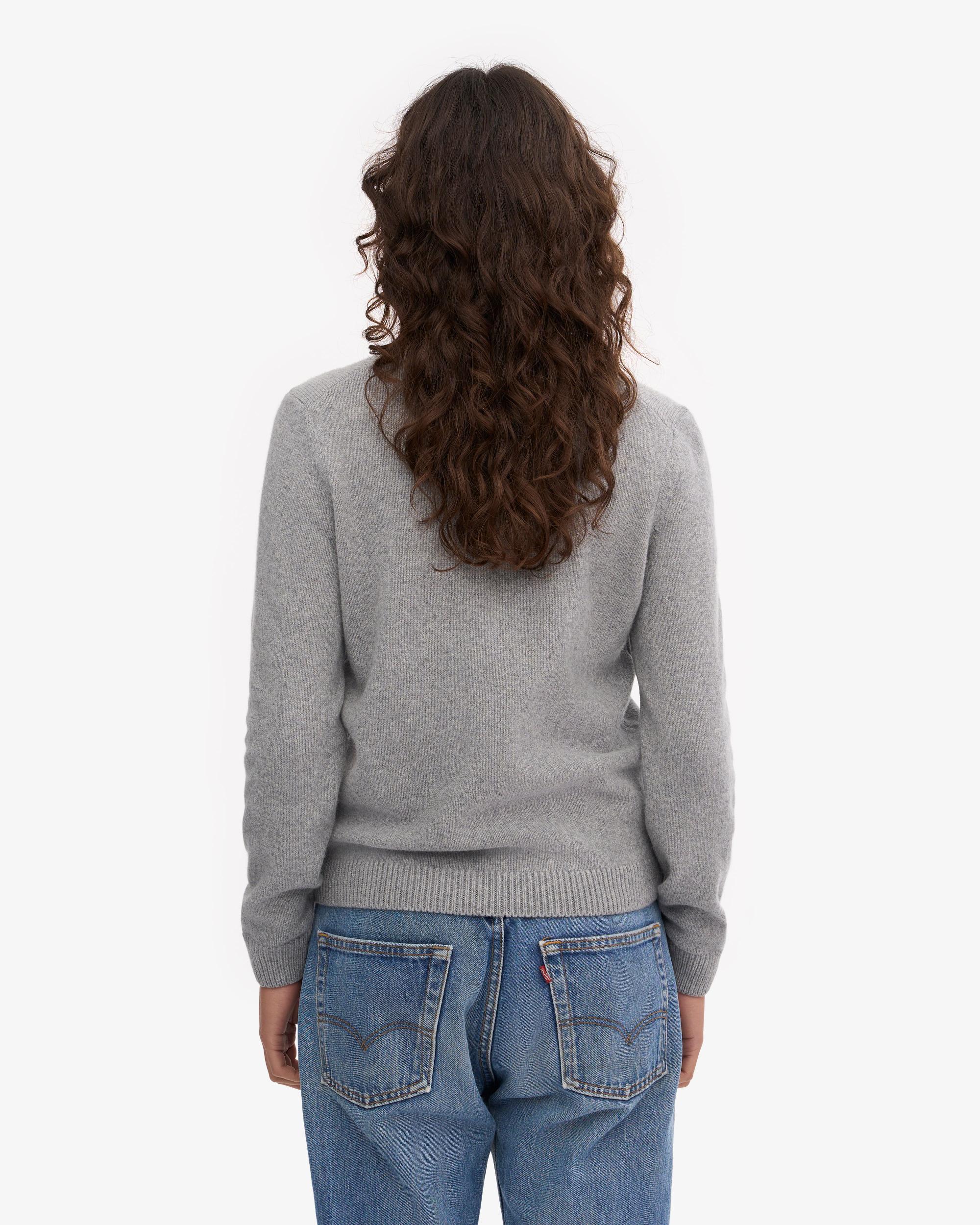 Women Classic Merino Wool Crew - Heather Grey Product Image