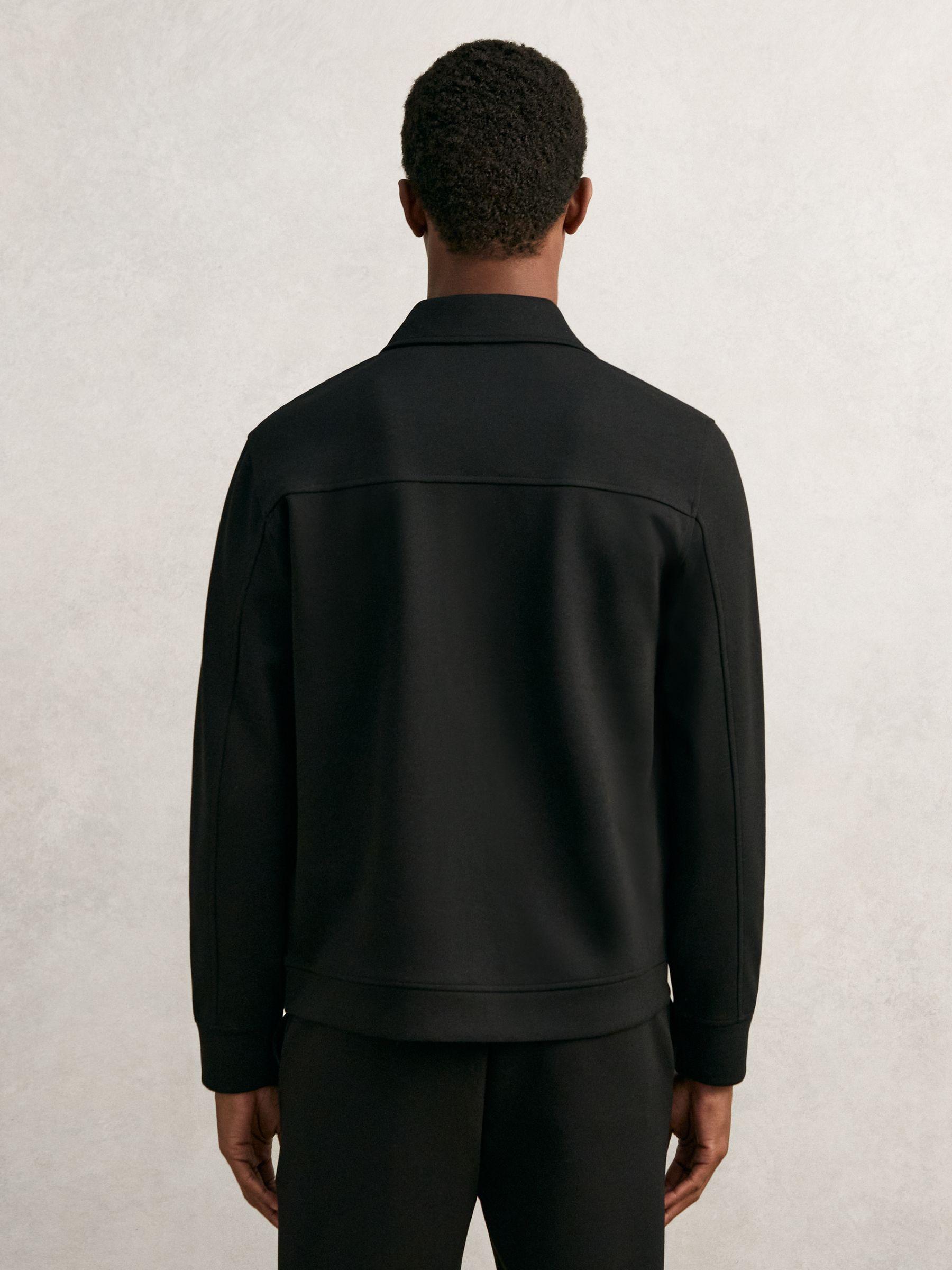 Interlock Zip Through Overshirt in Black Product Image