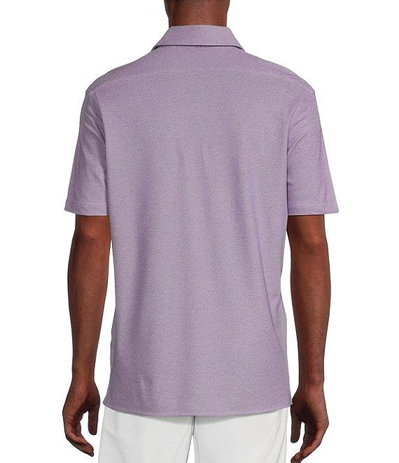 Cremieux Blue Label Solid Knit Oxford Short Sleeve Woven Shirt Product Image