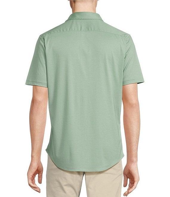 Cremieux Blue Label Solid Interlock Coat Front Knit Shirt Product Image