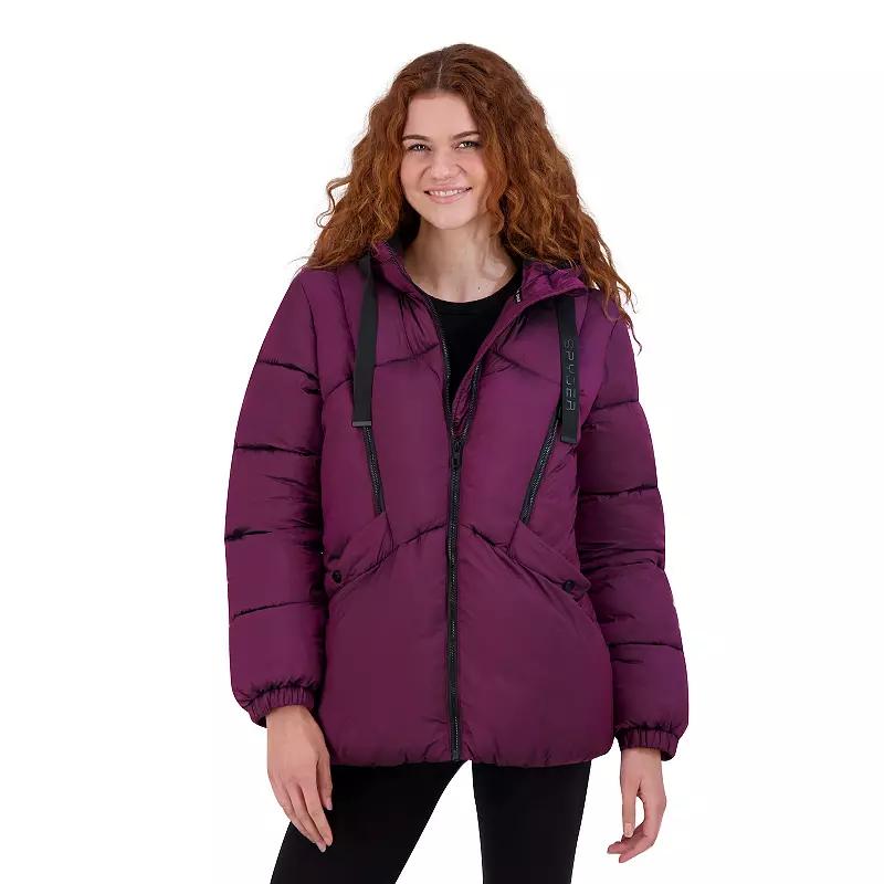 Womens Spyder Heavyweight Puffer Jacket Red Product Image