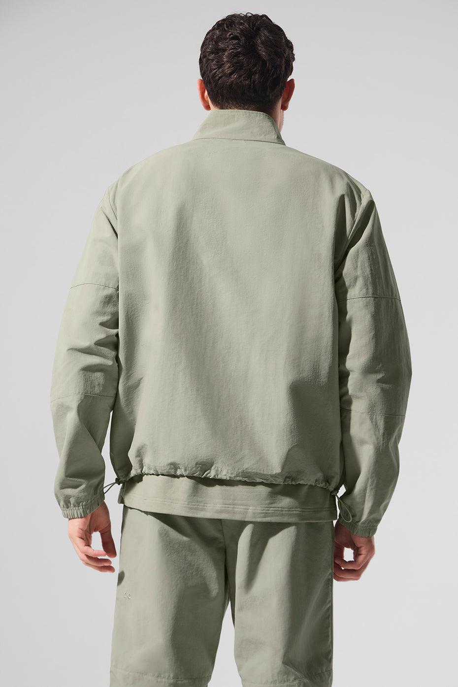 Light Weight Takeaway Track Pullover - Limestone Product Image