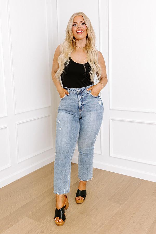 Lovervet Alaina High Waist Distressed Straight Leg Jean Product Image