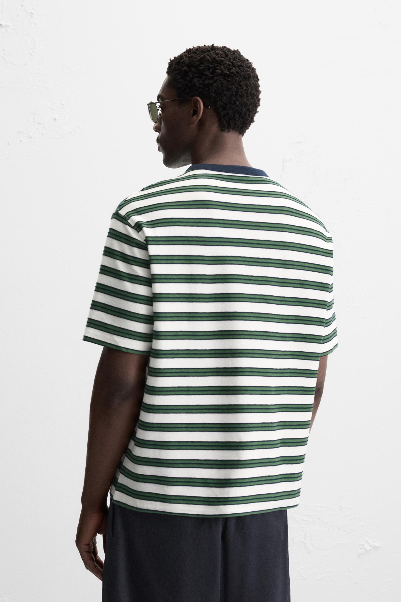 STRIPED JACQUARD T-SHIRT Product Image