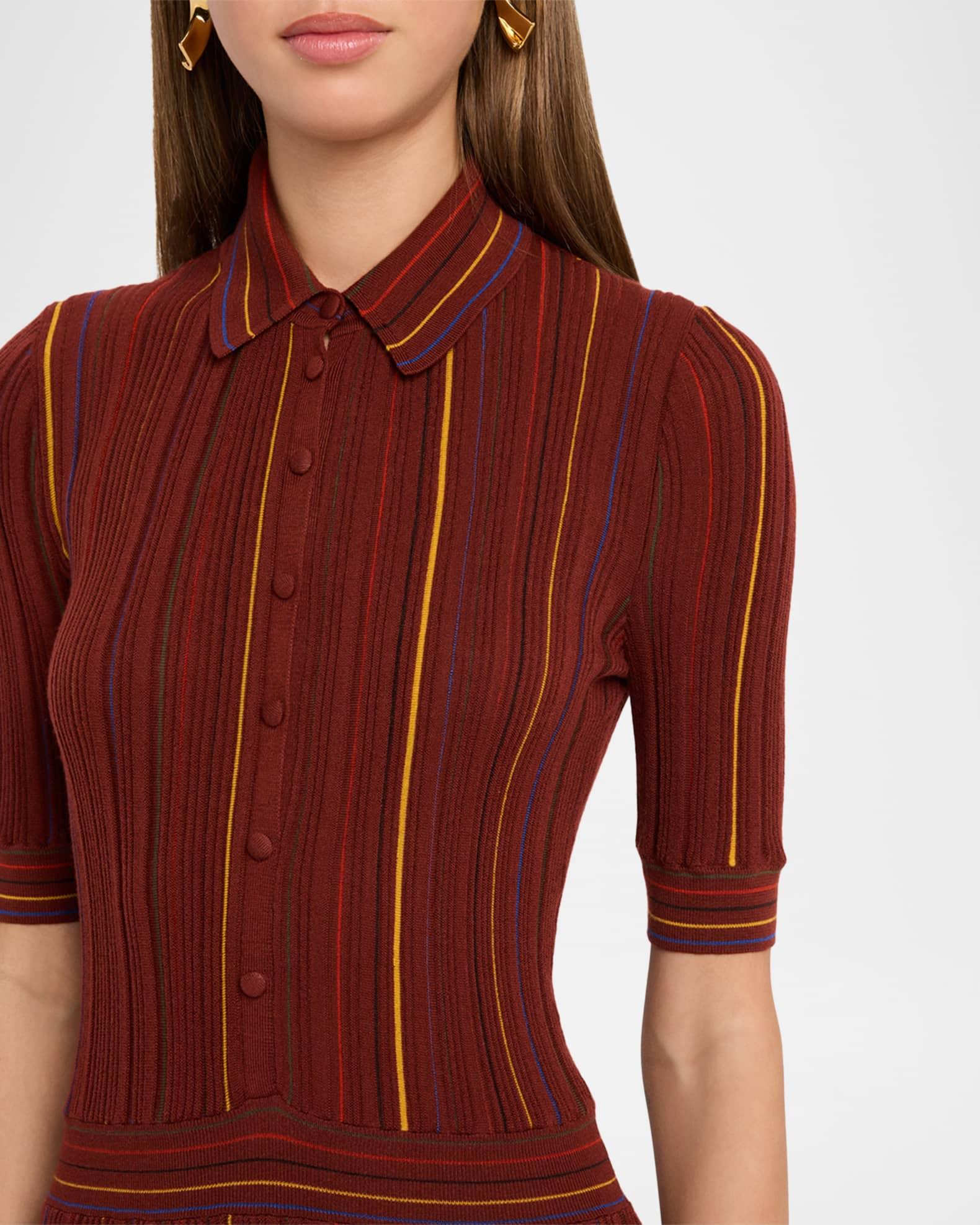 Calypso Pinstripe Merino Dress Product Image