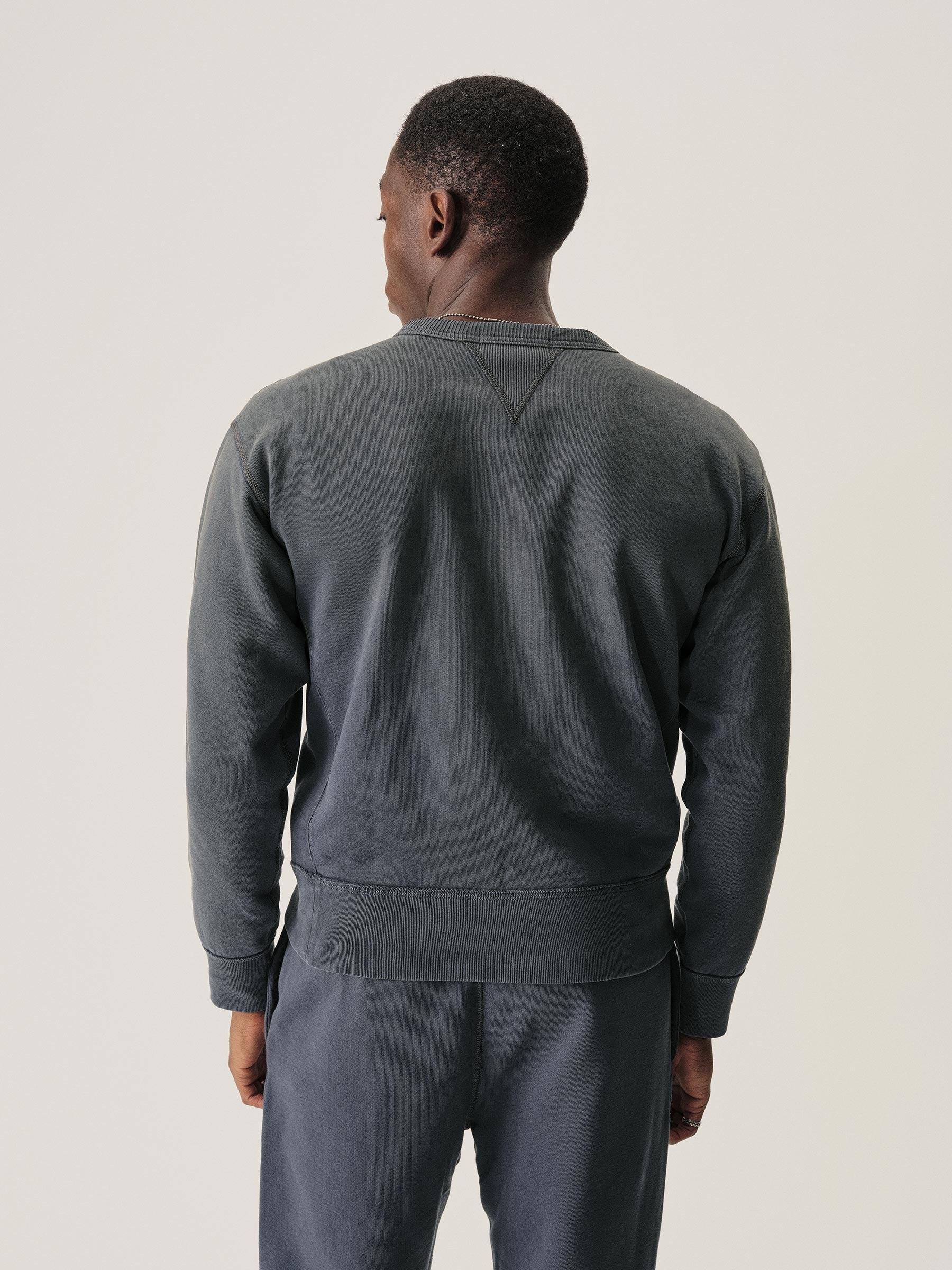 Navy Sunfade Welterweight Double V Crew Sweatshirt Product Image