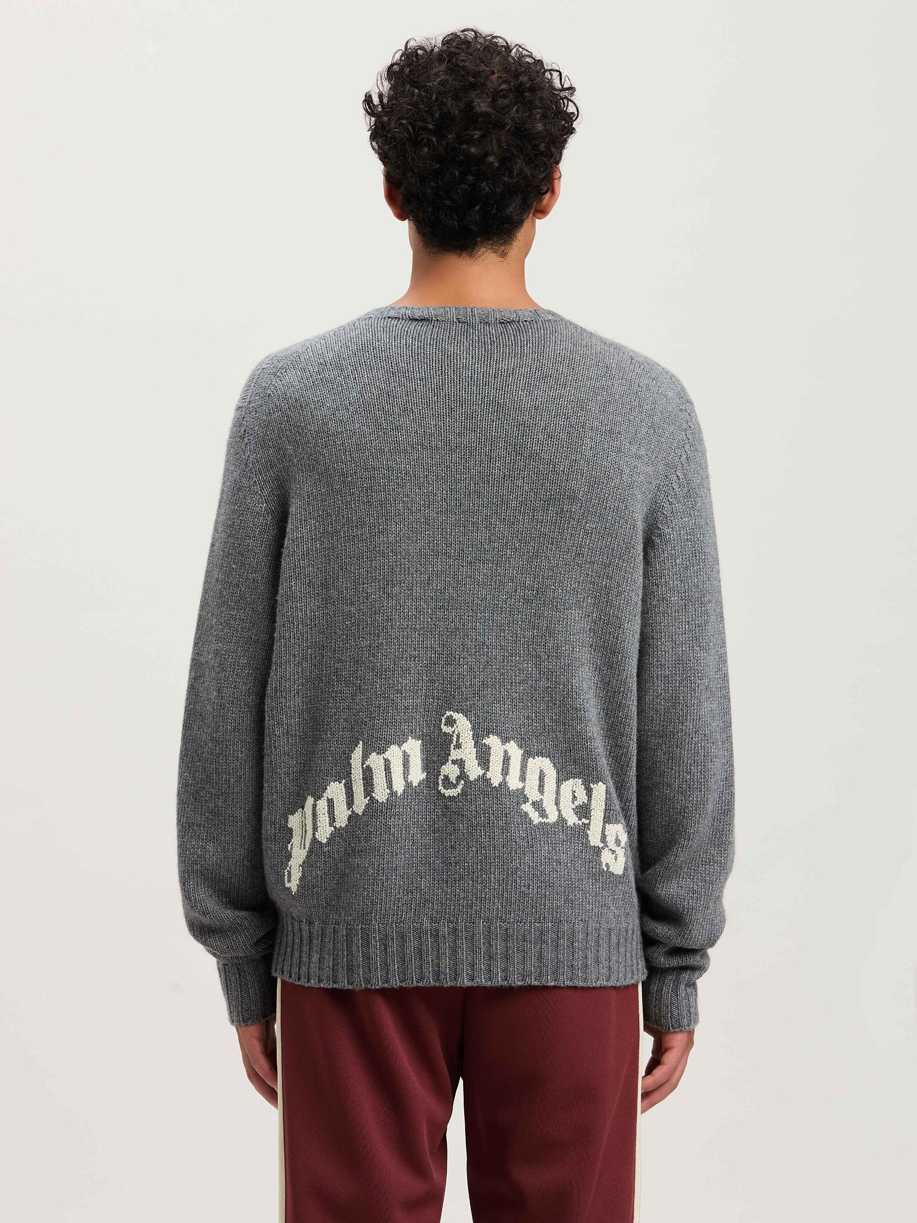 CURVED LOGO SWEATER GREY MELANGE - OFF W Product Image