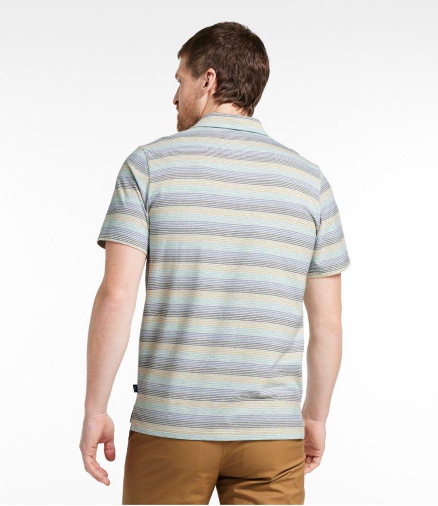 Men's Comfort Stretch Performance® Pima Polo, Short-Sleeve, Stripe Product Image