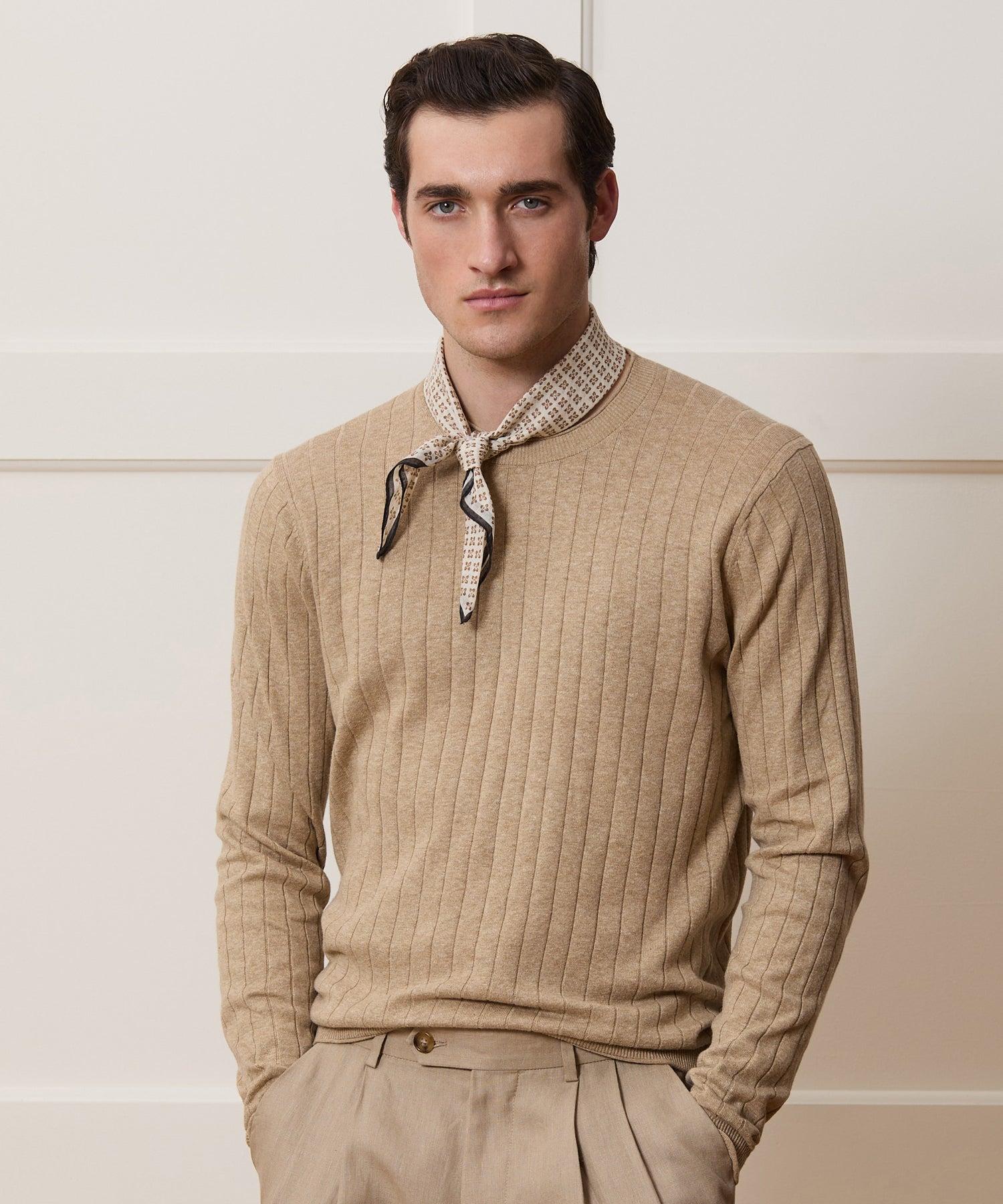 Lightweight Linen-Cotton Crewneck Sweater Product Image