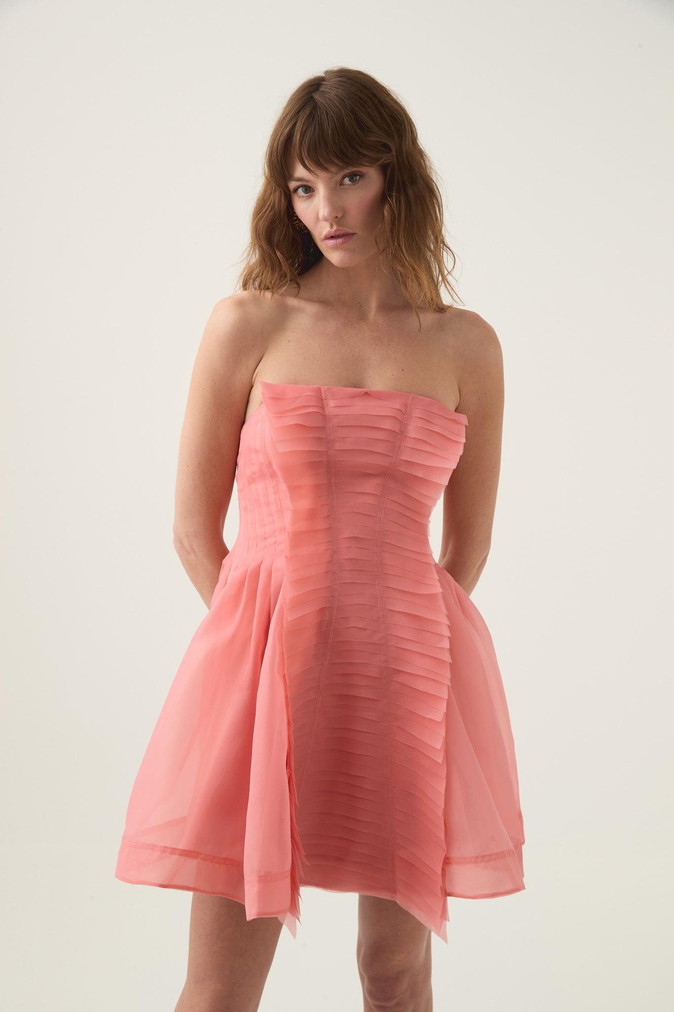 Violette Bubble Hem Mini Dress Product Image