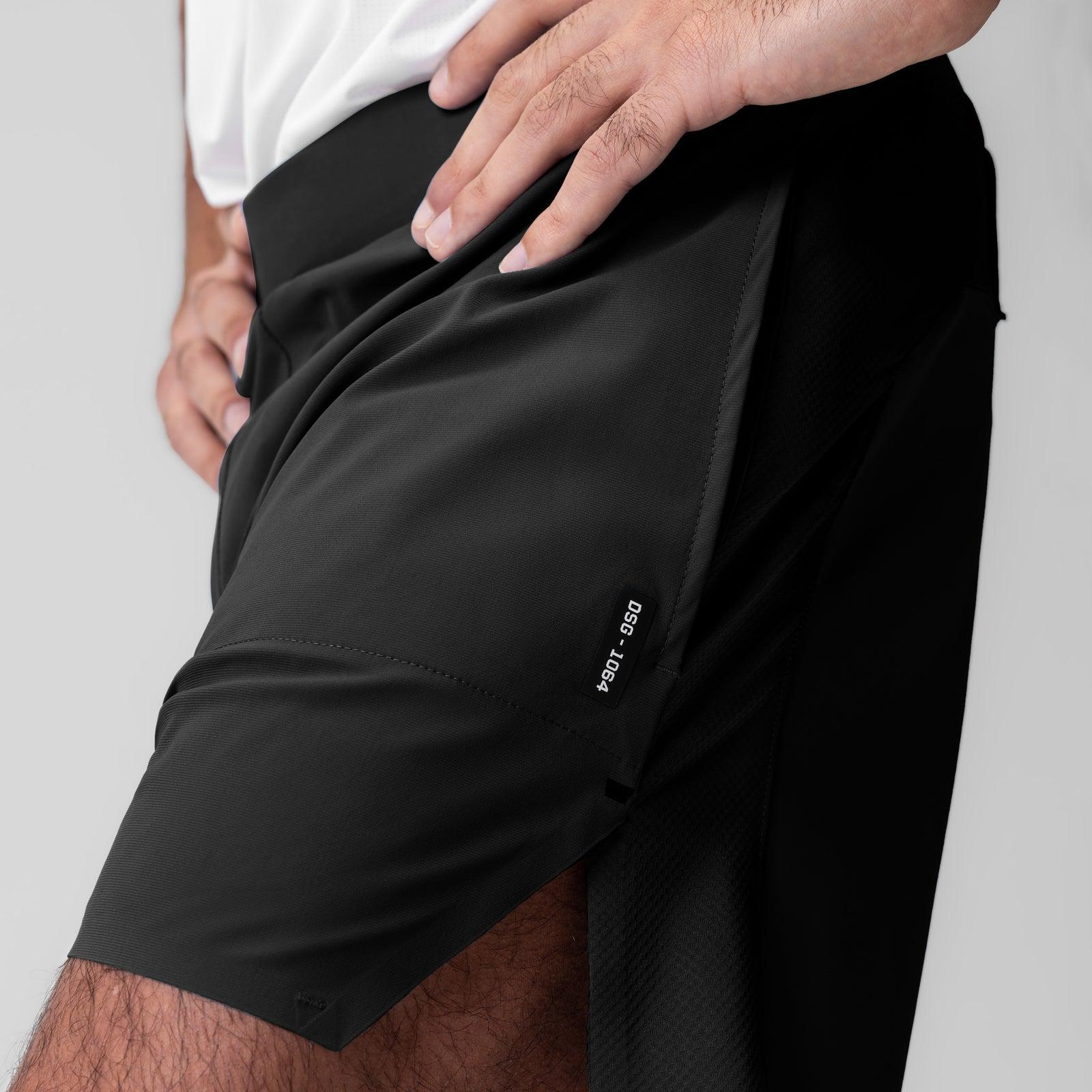 1064. Tetra-Lite® 6" Bonded Training Short - Black Male Product Image
