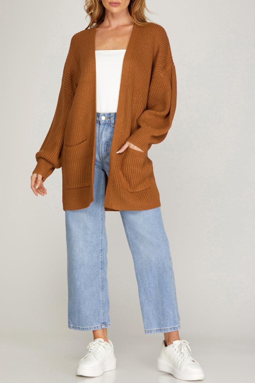 Bubble Sleeve Cardigan Product Image