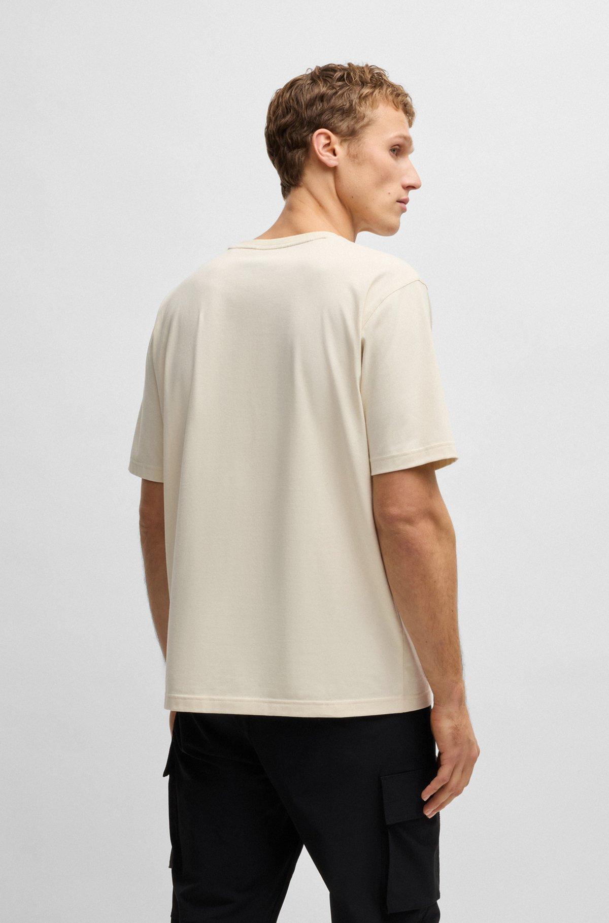 BOSS x NFL stretch-cotton T-shirt with gold-tone artwork Product Image