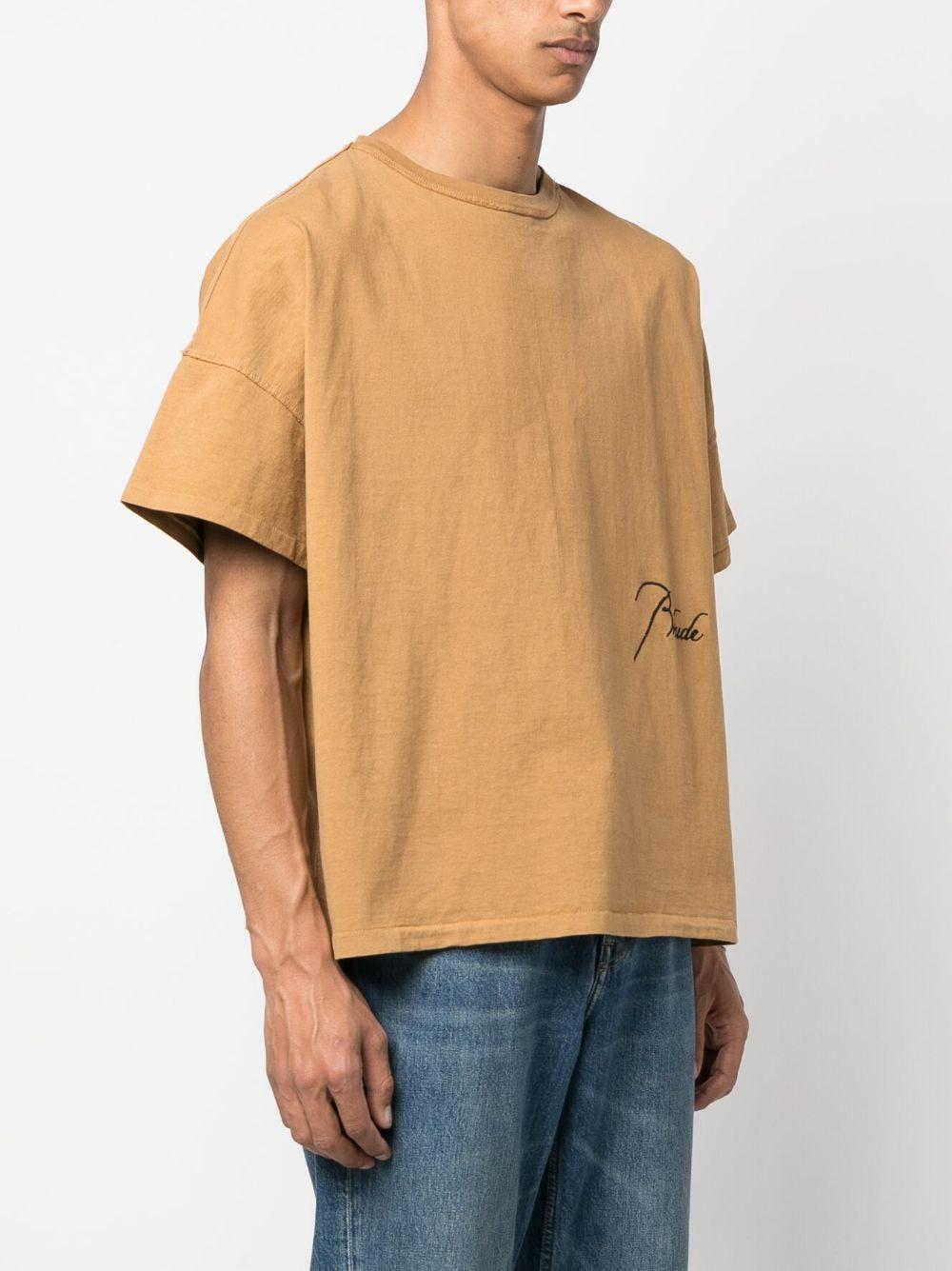 embroidered-logo cotton T-shirt Product Image