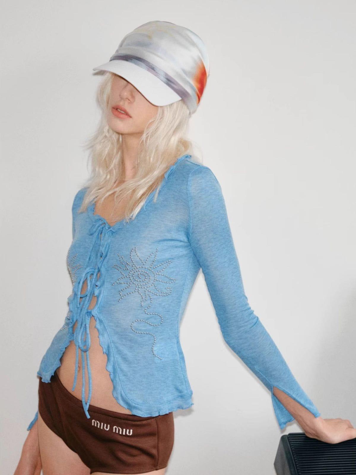 Colorful Print Square Scarf Product Image