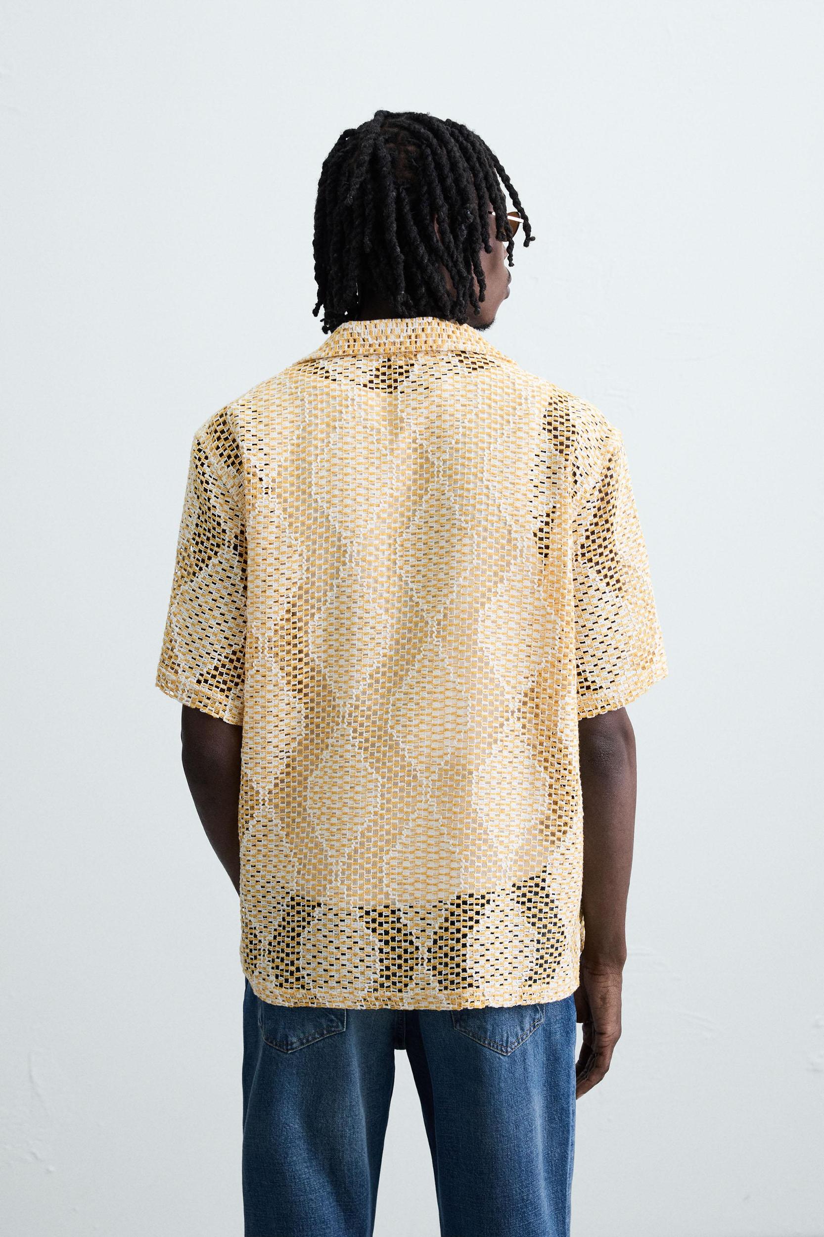 TEXTURED CROCHET SHIRT Product Image