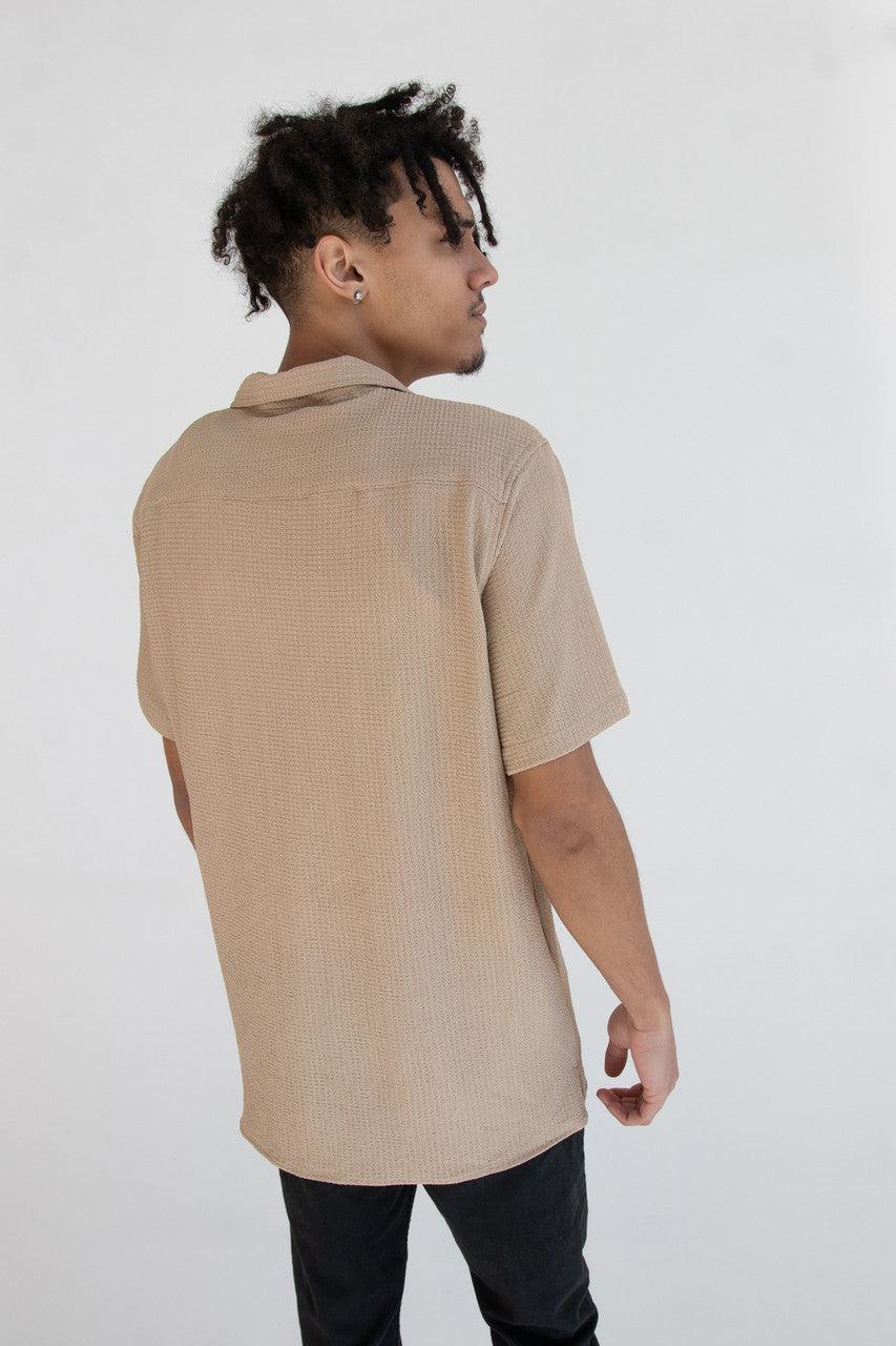 Lightweight Textured Button Up Shirt Product Image