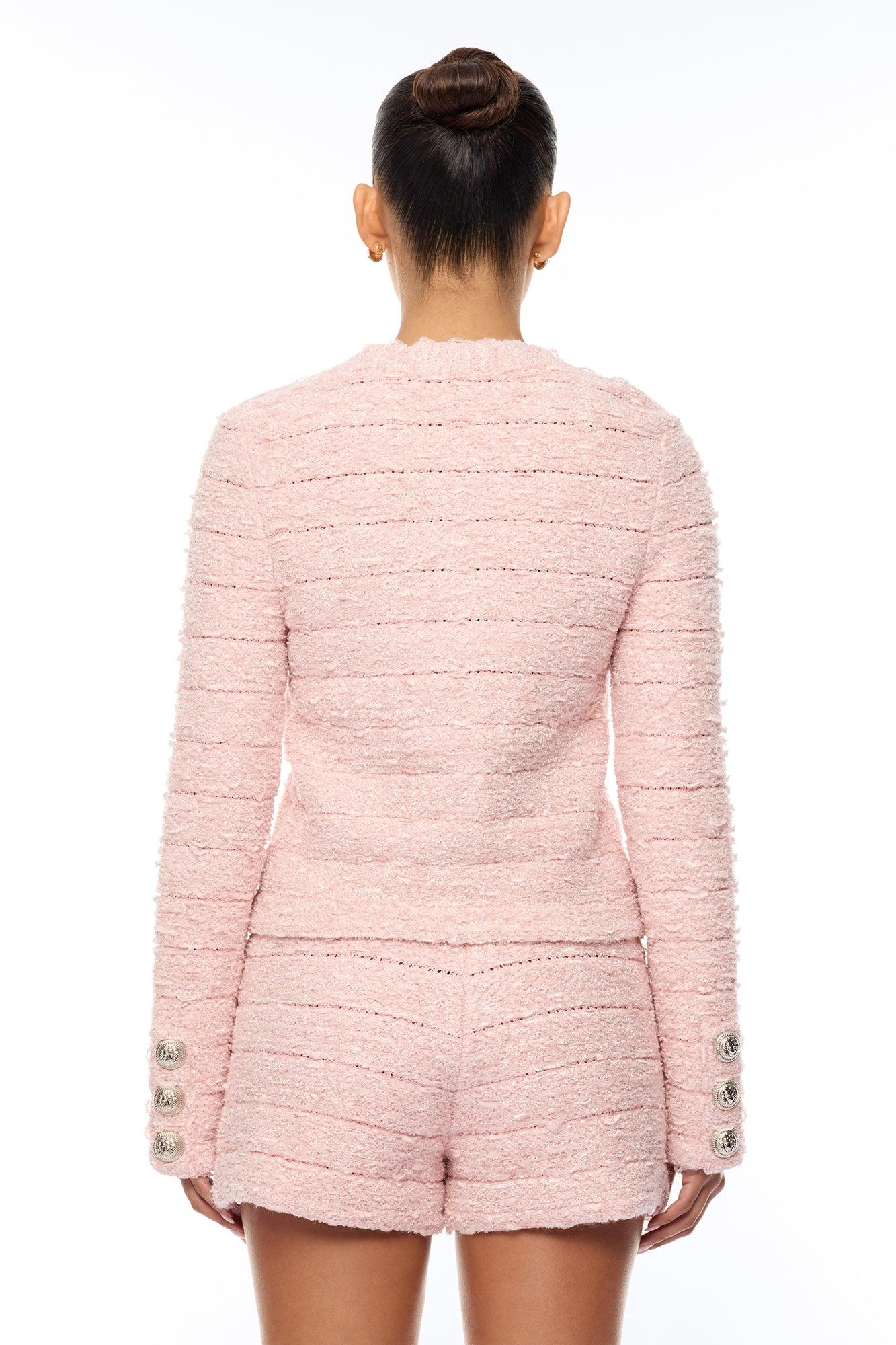Breanna Tweed Short Set - Light Pink Female Product Image